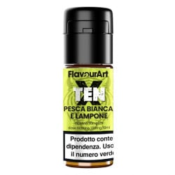 Flavourart TENX NicSalt Pesca bianca lampone - 10ml