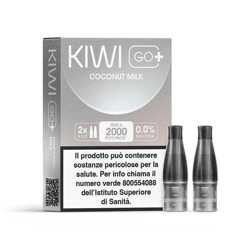 Kiwi Go Plus Pod Precaricate - Coconut Milk - 2ml - 2pz Kiwi Go Plus Pod Precaricate - Coconut Milk - 2ml - 2pz