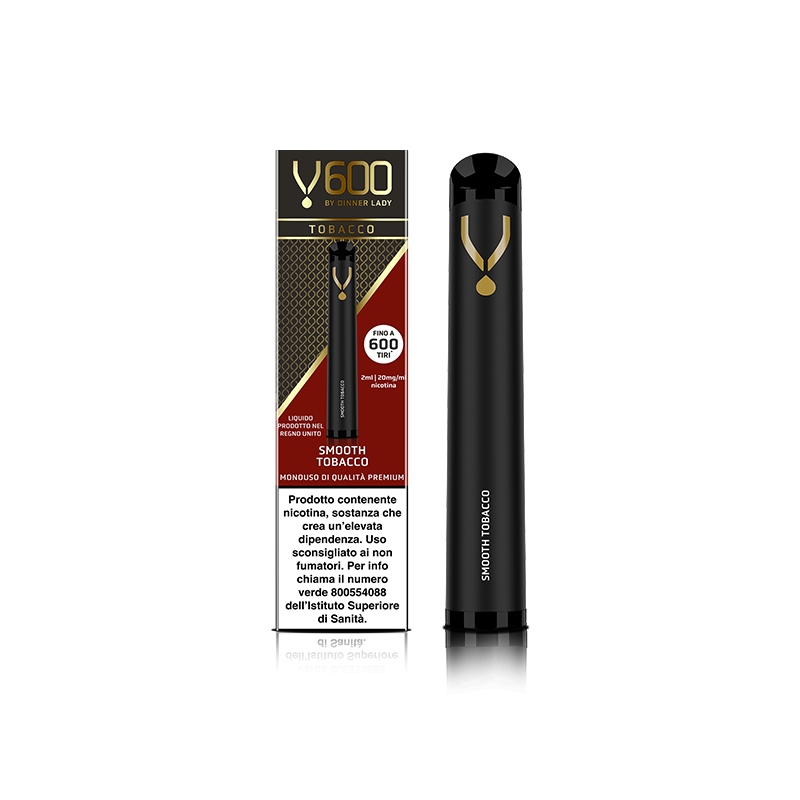 Dinner Lady DISPOSABLE V600 Smooth Tobacco 2ml - 20mg/ml