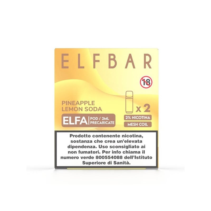 ElfBar ELFA Pod Precaricate - Pineapple Lemon Soda - 20mg/ml - 2pcs