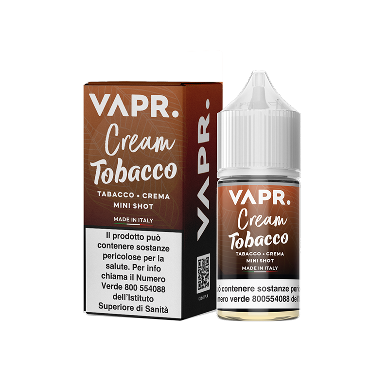 VAPR. Cream Tobacco Mini Shot 10 +10
