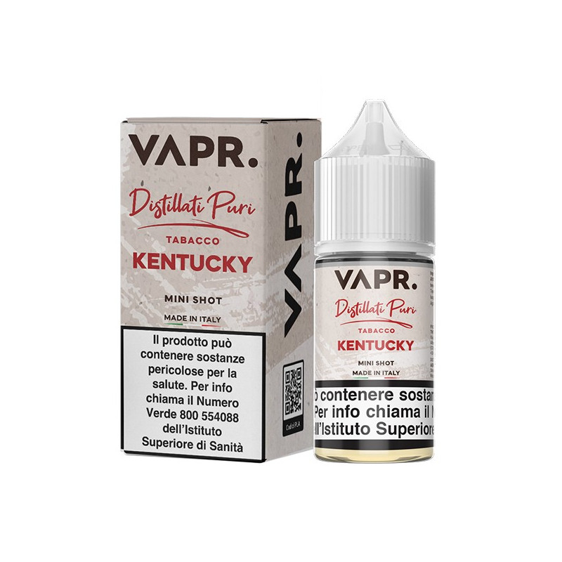 VAPR. Tabacco Kentucky - Distillati Puri - Mini Shot 10+10