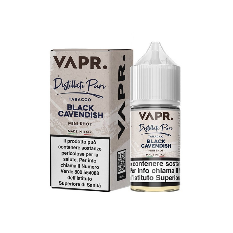 VAPR. Black Cavendish - Distillati Puri - Mini Shot 10+10