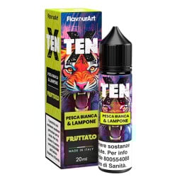 Flavourart TenX Pesca Bianca Lampone - Vape shot 20ml