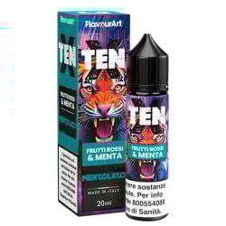 Flavourart TenX Frutti Rossi e Menta - Vape shot 20ml
