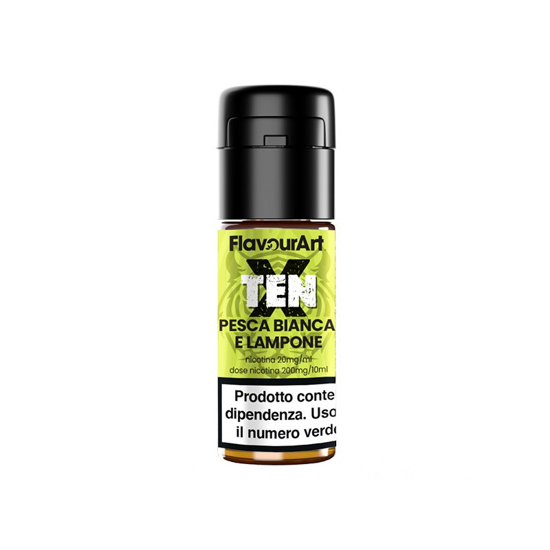 Flavourart TENX NicSalt Pesca bianca lampone - 10ml
