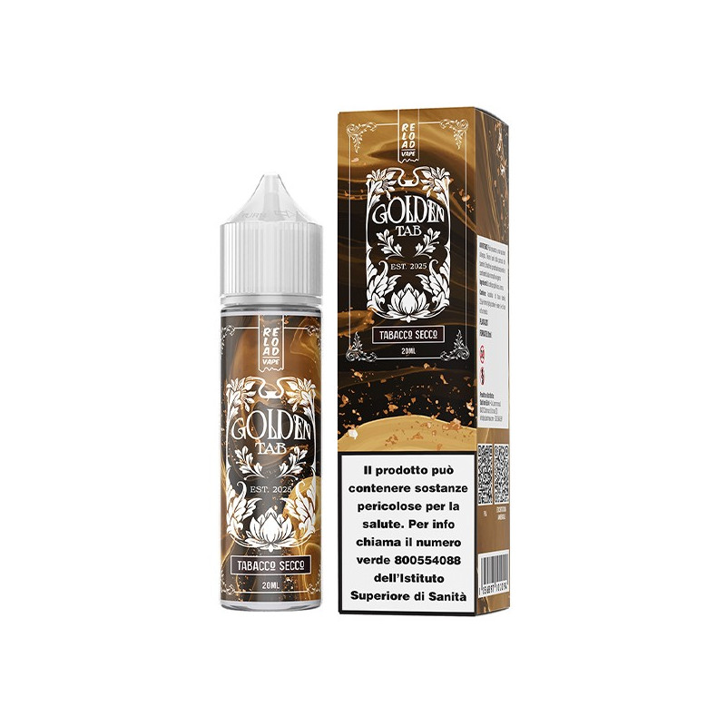 Reload Vape Golden Tab Tabacco Secco - Vape Shot - 20 ml