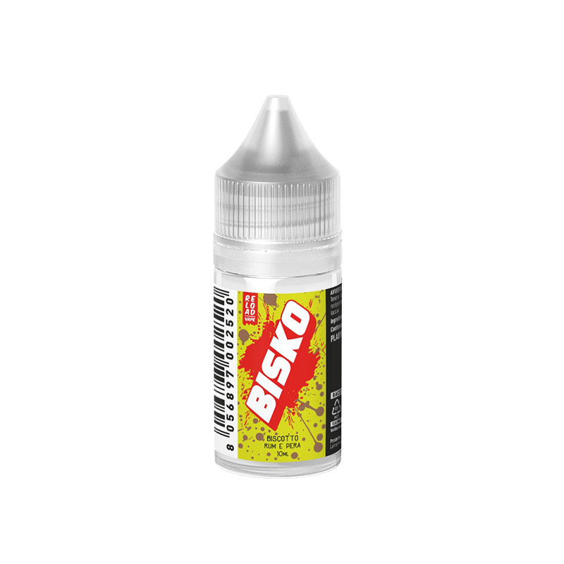 Reload Vape Bisko Biscotto Rum e Pera - Mini shot - 10 ml