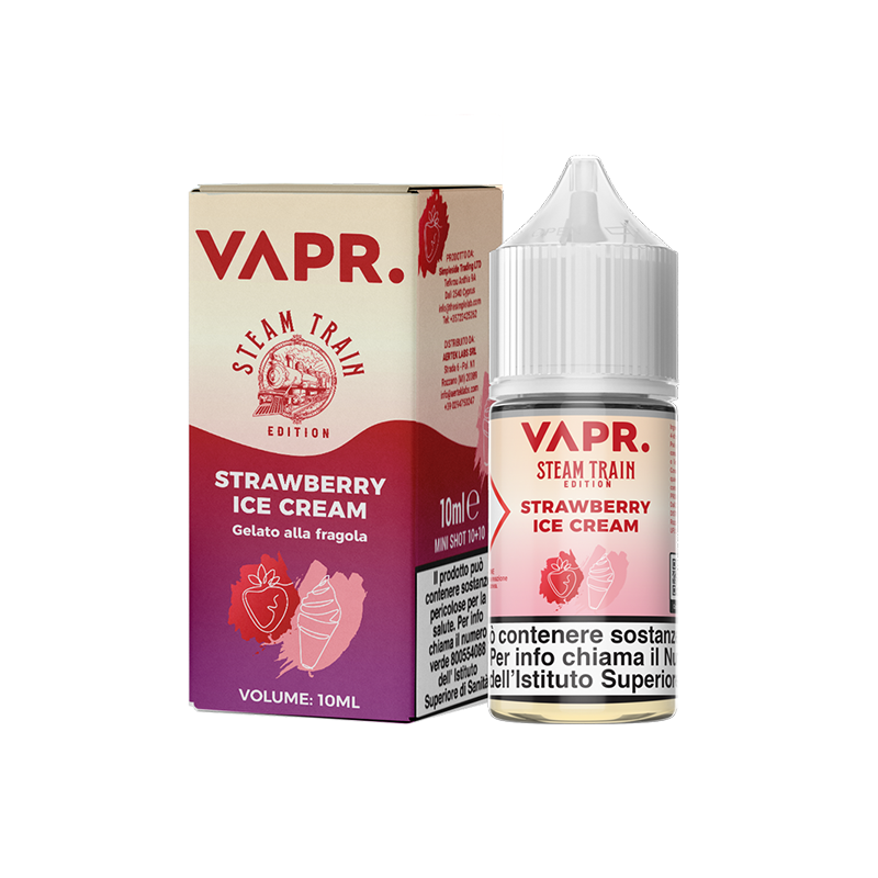 VAPR. Strawberry Ice Cream - Steam Train Edition - Mini Shot 10+10