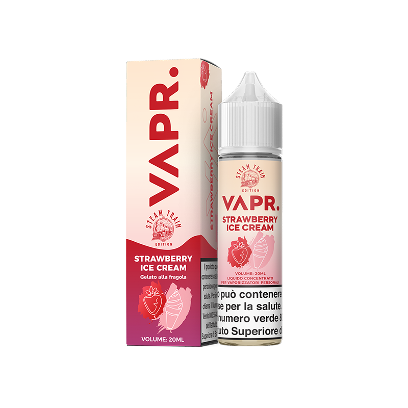 VAPR. Strawberry Ice Cream - Steam Train Edition - Vape Shot 20ml